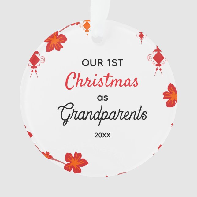 Adorno Our First Christmas as Grandparents (Anverso)