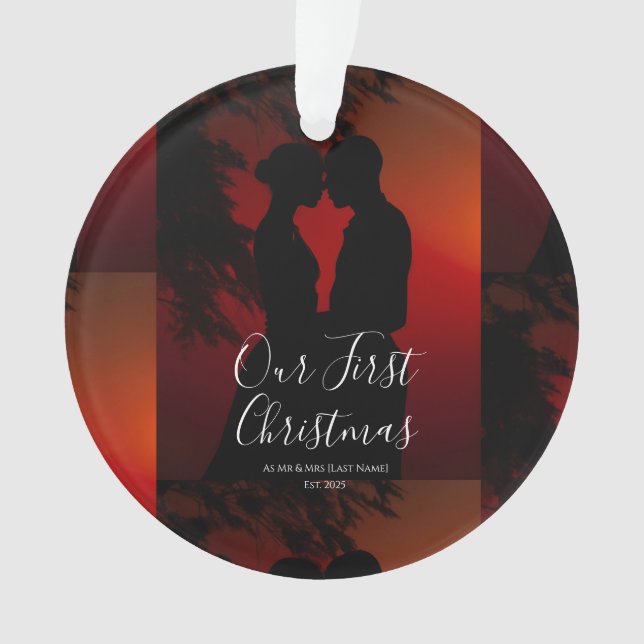 Adorno Our First Christmas Together Mr & Mrs Ornament (Anverso)