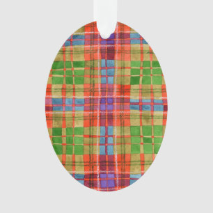 Adorno Oval Acrílico MAC RAE TARTAN