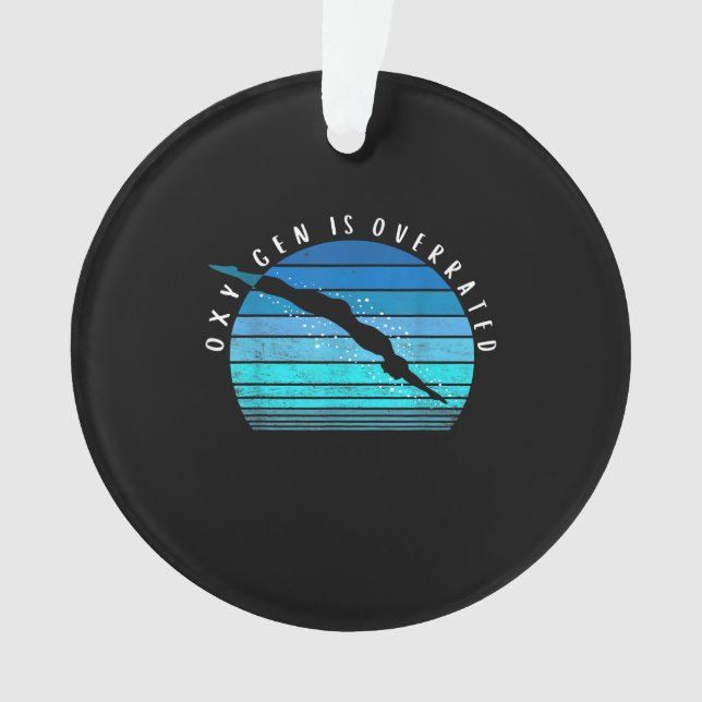 Adorno Oxygen Es Sobrevalorado Regalos De Nadador Entrena (Anverso)
