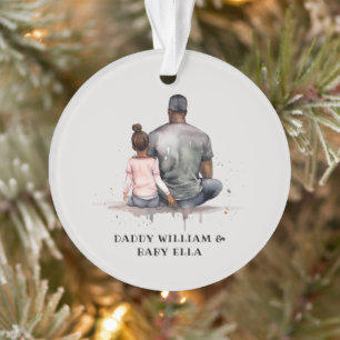 Adorno Padre e hija negros personalizados (5)