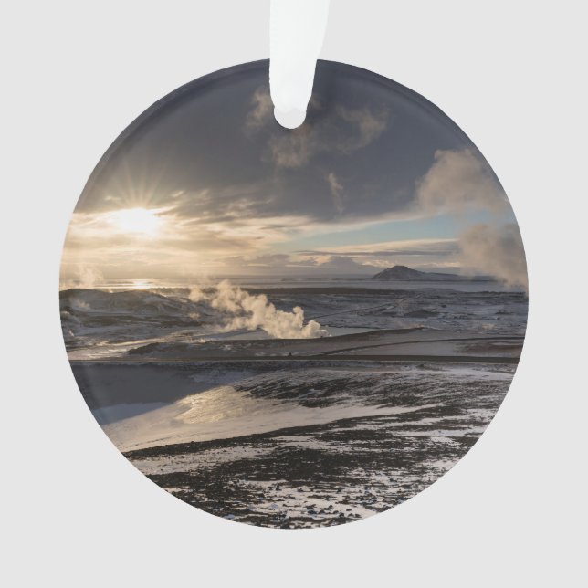 Adorno Paisaje de invierno geotérmico (Anverso)