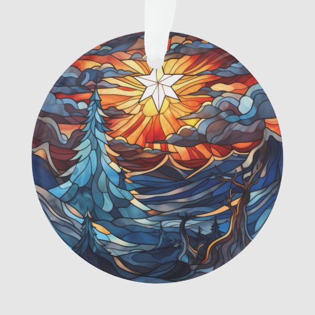 Adorno Paisaje de Navidades de vidrio templado (Anverso)