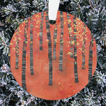 Adorno Paisaje del bosque Birch<br><div class="desc">Un moderno cuadro paisajístico de un bosque de abedules o álamos en otoño en ricos tonos rojos,  naranjas y amarillos.</div>