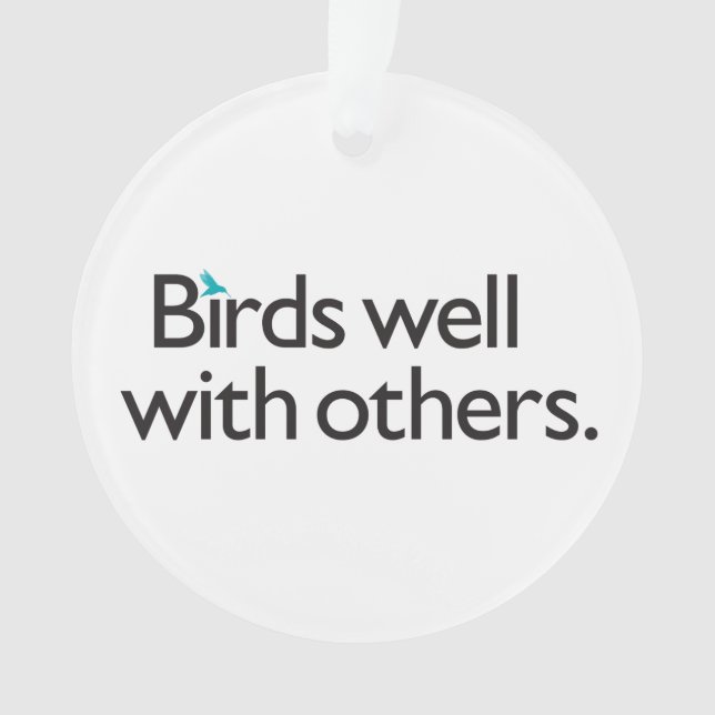Adorno Pájaros bien con otros (Anverso)