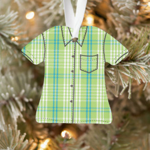 Adorno Palaka Plaid Aloha Shirt - Lime Green