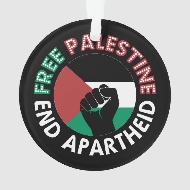 Adorno Palestina Libre termina con bandera del Apartheid  (Reverso)