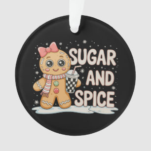 Adorno Pan de Jengibre Bougie Rosa Navidad Xmas Azúcar y