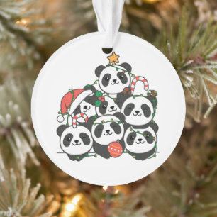 Adorno Panda Christmas Tree Funny Animal Navidades