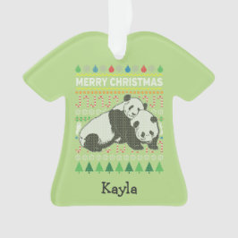 Adorno Panda Navidades feos Sweater Wildlife Series
