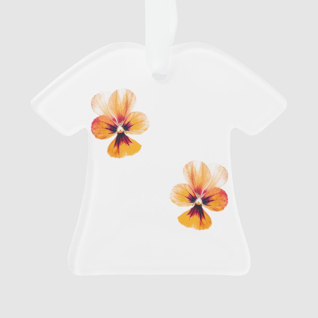 Adorno Pansies naranjas (Anverso)