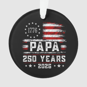 Adorno Papa Americano Bandera 250 Años 4 de Julio Abuelo