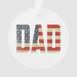 Adorno Papá Bandera Americana Patriótica Audaz Día del Pa
