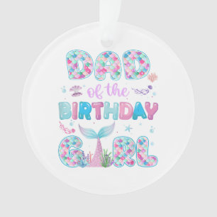 Adorno Papá De La Niña Cumpleañera Sirena Familia Ropa Ig