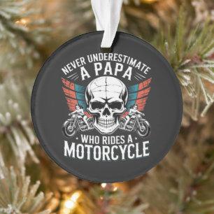Adorno Papa Motero Que Monta En Motocicleta