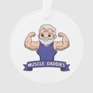 Adorno Papá Musculoso Kawaii Adorable con Barba
