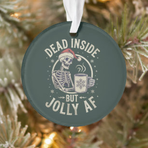 Adorno Papá Noel Calavera Muerto por Dentro Navidad Vinta