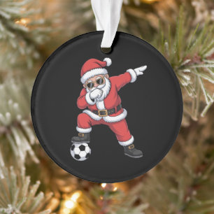 Adorno Papá Noel Fútbol Dabbing Santa Regalo Navidad