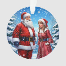 Papá Noel y la Sra. Claus festivos