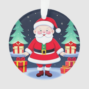 Adorno Papá Noel y regalos