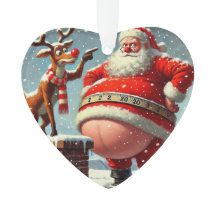 Papá Noel y renos divertidos de Navidad