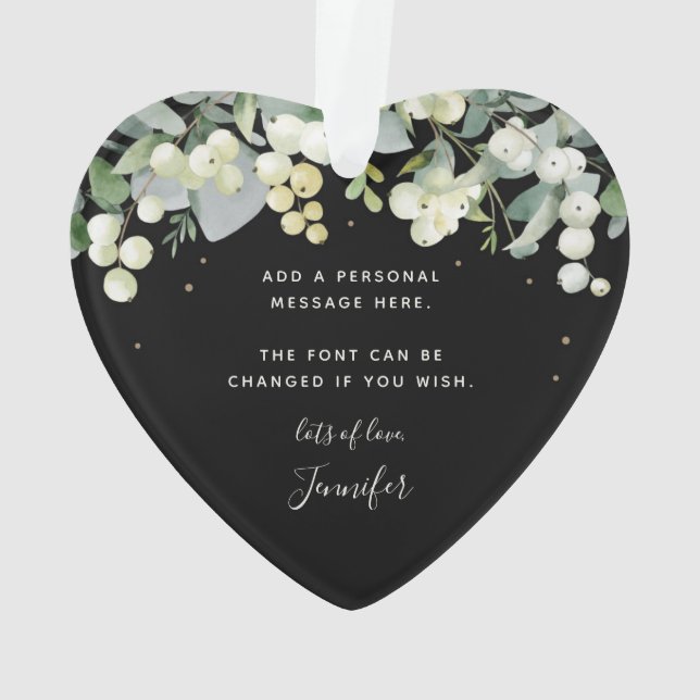 Adorno Para Mi Amigo Corazón De Navidad Sin Foto (Reverso)