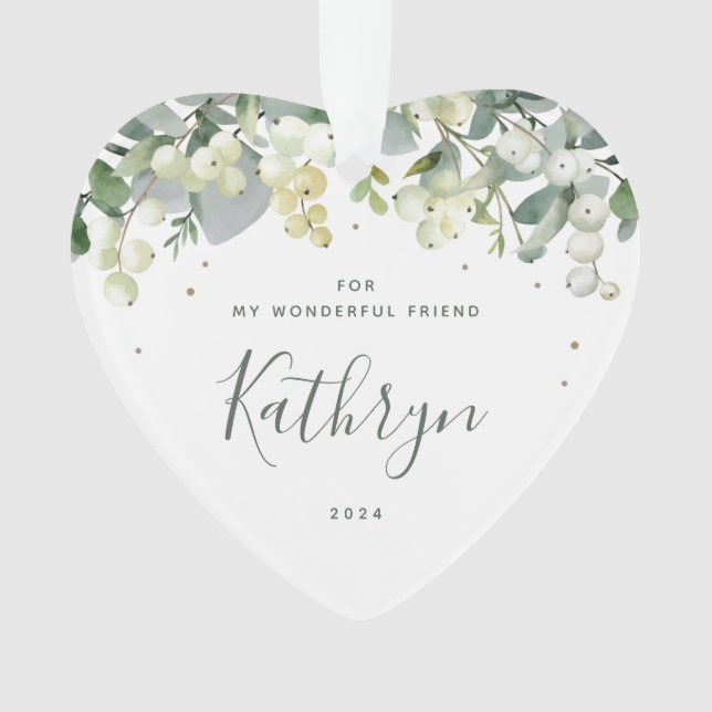 Adorno Para mis amigos Navidades sin foto Corazón (Anverso)