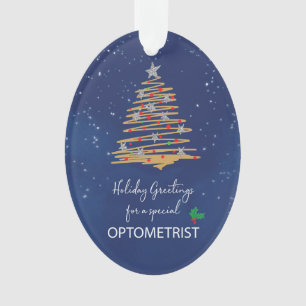 Adorno Para Optometrist Christmas Tree Navy nombre person