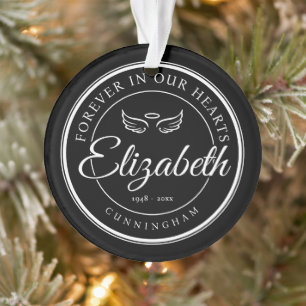 Adorno Para siempre en nuestros corazones Alas del Ángel 