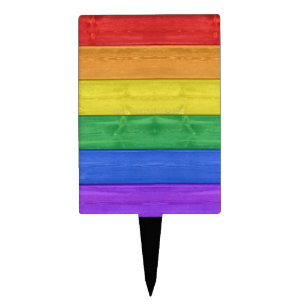 Adorno Para Tarta Bandera de madera de orgullo de SlipperyJoe arco i