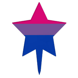 Adorno Para Tarta Bandera del Orgullo Bisexual