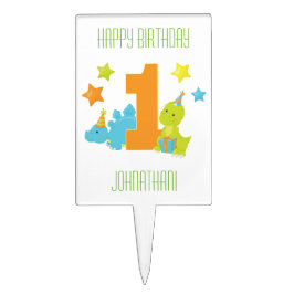 Adorno Para Tarta Cumpleaños del dinosaurio - el primer cumpleaños