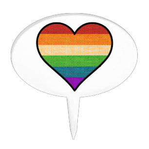 Adorno Para Tarta El amor de LGBT es corazón del arco iris del amor