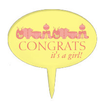 It's a Girl! Topper de tarta de Baby Shower