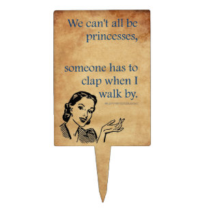 Adorno Para Tarta La princesa de SlipperyJoe aplaude caminar diverti
