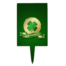 Adorno Para Tarta Moneda de San Patricio Shamrock