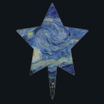 Adorno Para Tarta Noche estrellada Van Gogh<br><div class="desc">El aceite de la pintura de la noche estrellada en la lona de Vincent van Gogh,  1889. Localizado actualmente en el museo del arte moderno.</div>