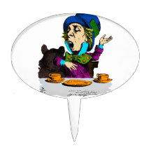 Sombrerero enojado en el té de Alicia en el país