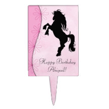 Topper de tarta de caballo de cría personalizada