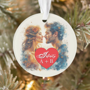Adorno Pareja personalizada - Amor al corazón y al infini