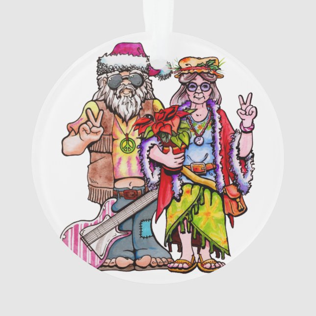 Adorno Pareja Santa Hippie (Reverso)