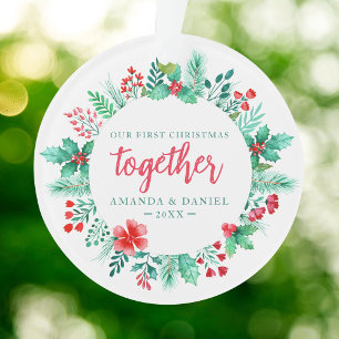 Adorno Parejas Nuestra Primera Navidad Juntos Wreath
