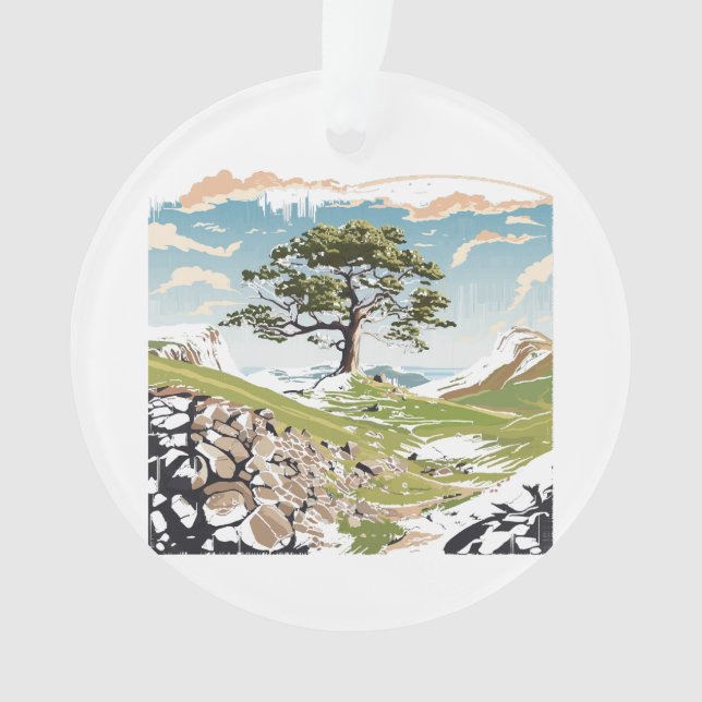 Adorno Parque nacional Northumberland Sycamore Gap Tree (Anverso)