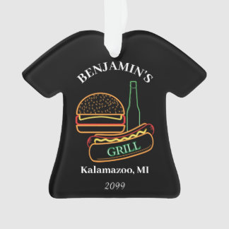 Adorno Parrilla de patio trasero con cerveza de perros ca