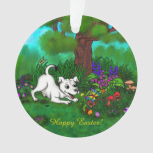 Adorno Pascua - Capo de cachorro y mariposa