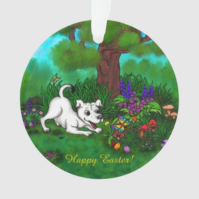 Adorno Pascua - Capo de cachorro y mariposa (Anverso)