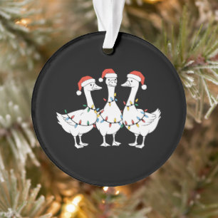 Adorno Pato de Navidad sombrero de Santa patos vacaciones