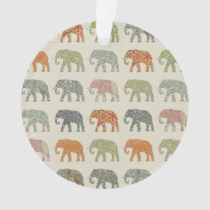 Adorno Patrón animal elefante colorido contemporáneo