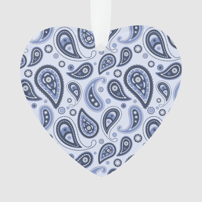 Adorno Patrón azul paisley (Anverso)
