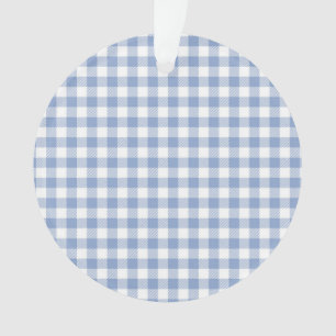 Adorno Patrón clásico de gingham azul claro con estampado